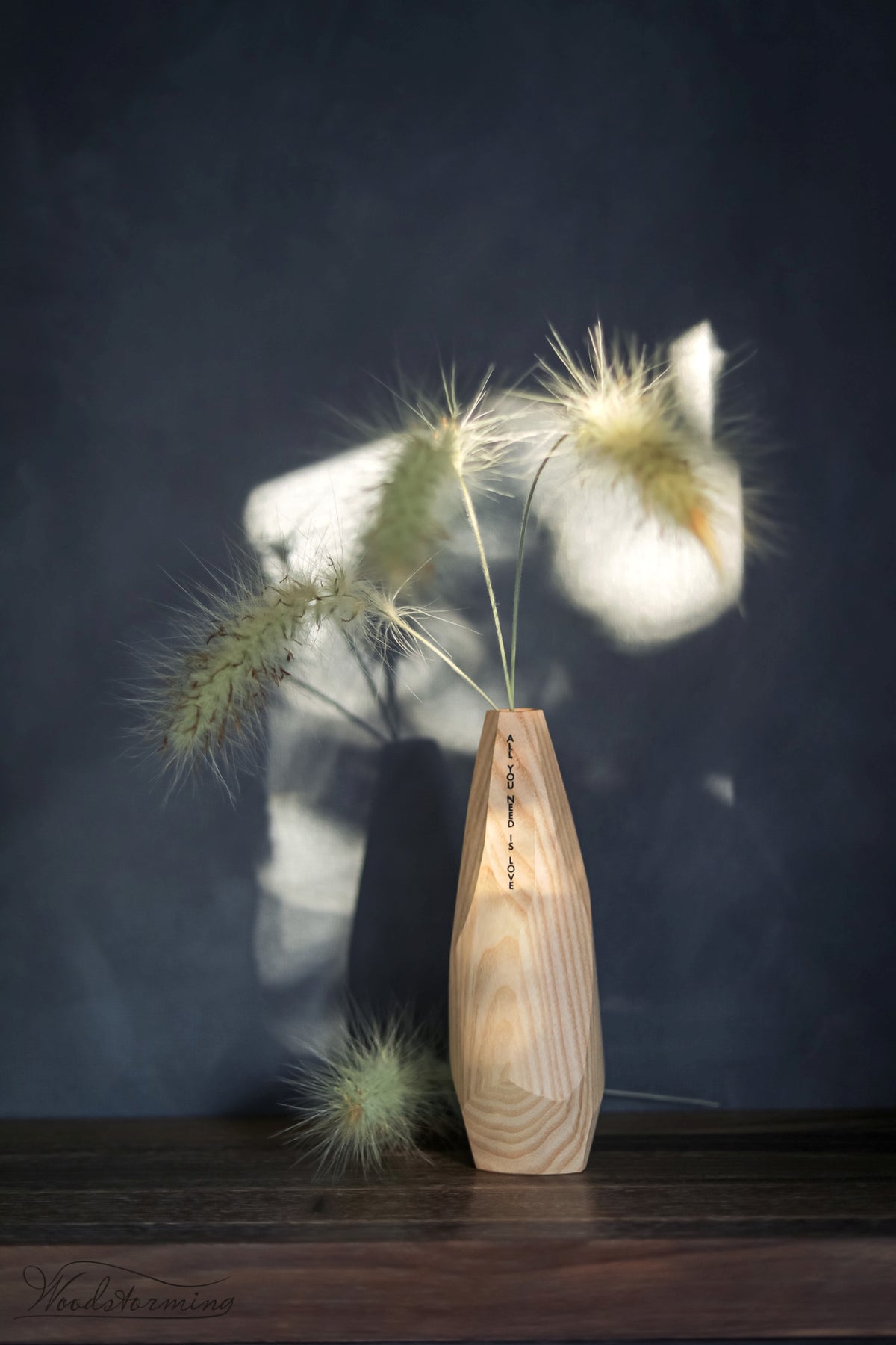 Unique holiday gift, minimalist flower vase, table centerpiece, personalized wood vase inspirational gift, spiritual gift, unisex gift