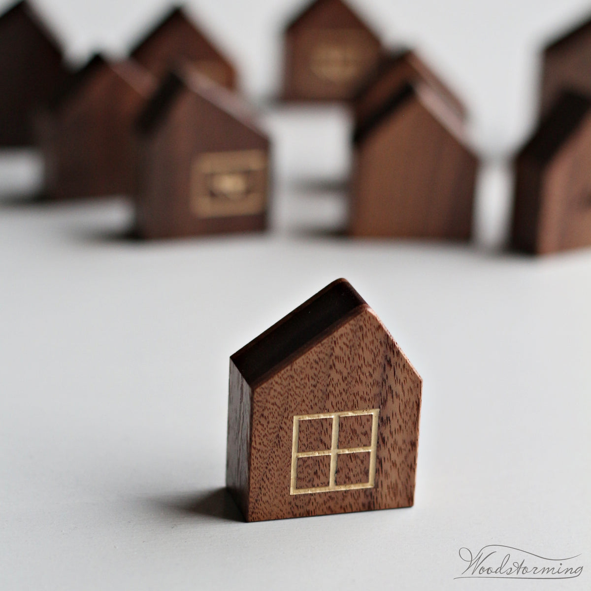 Personalized House-Shaped Wooden Ring Box