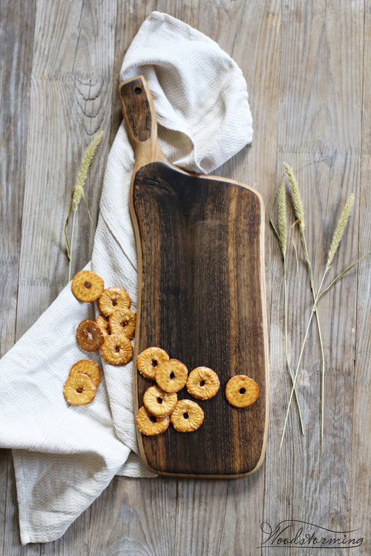Ebonized Oak Serving Board | Long Charcuterie Board