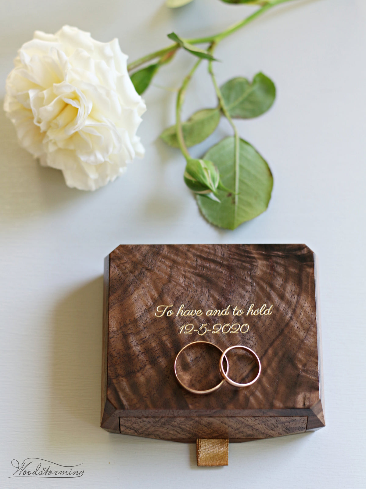 Wedding Ring Box | Ring Bearer Box | Walnut